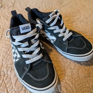 Vans Kids Black and White Checkered Sneakers